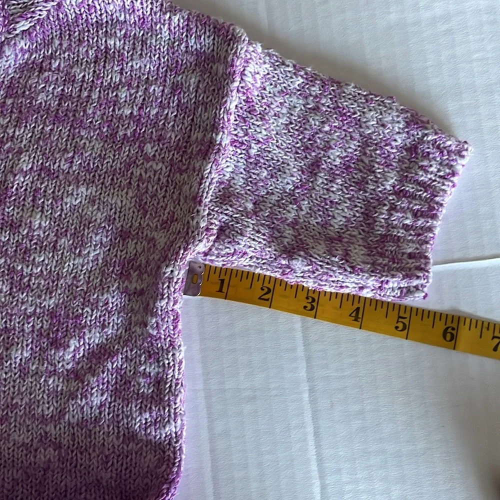 Justice purple Ombre hooded knit short sleeve sweater girls size 14